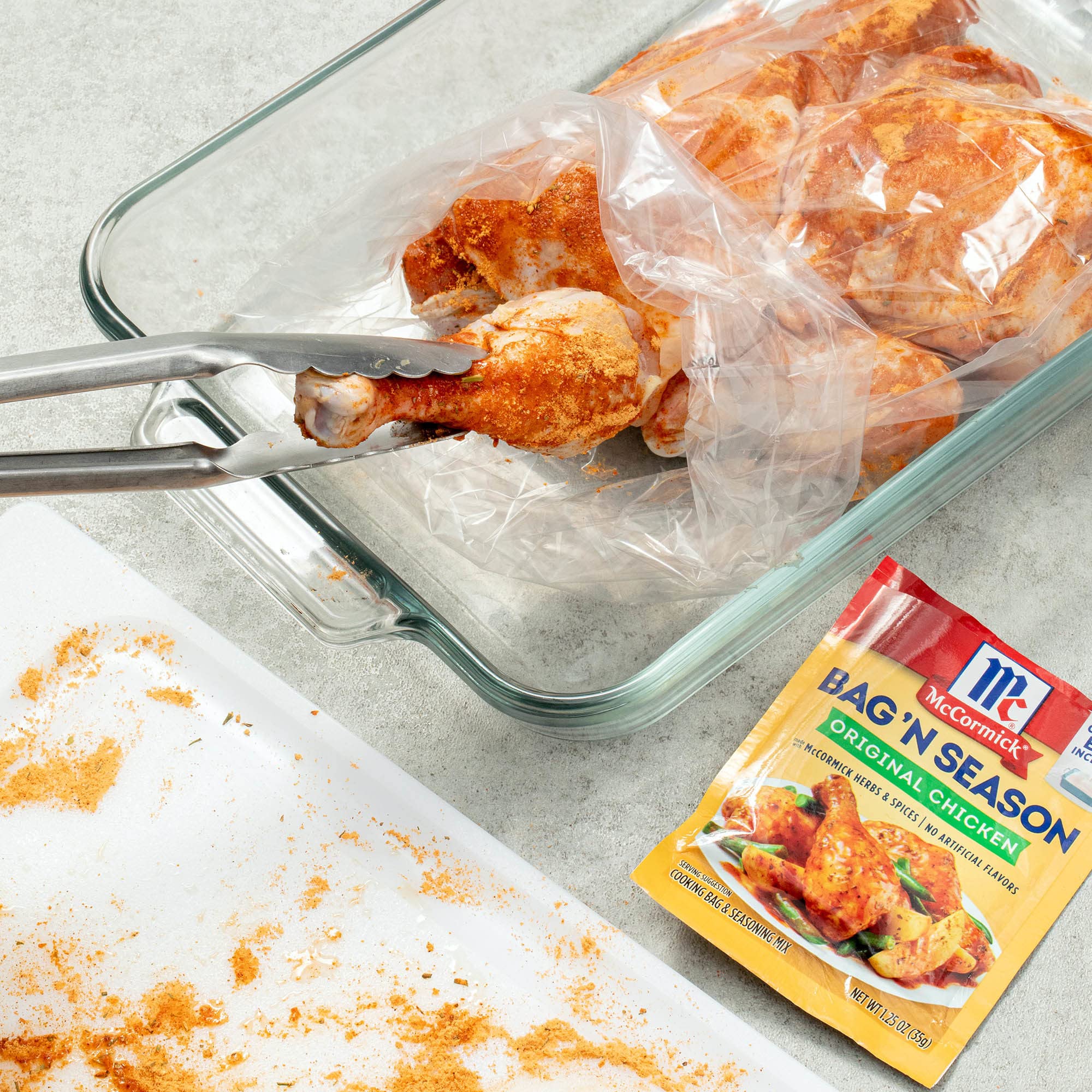 McCormick Bag 'n Season aroma filling the kitchen during cooking