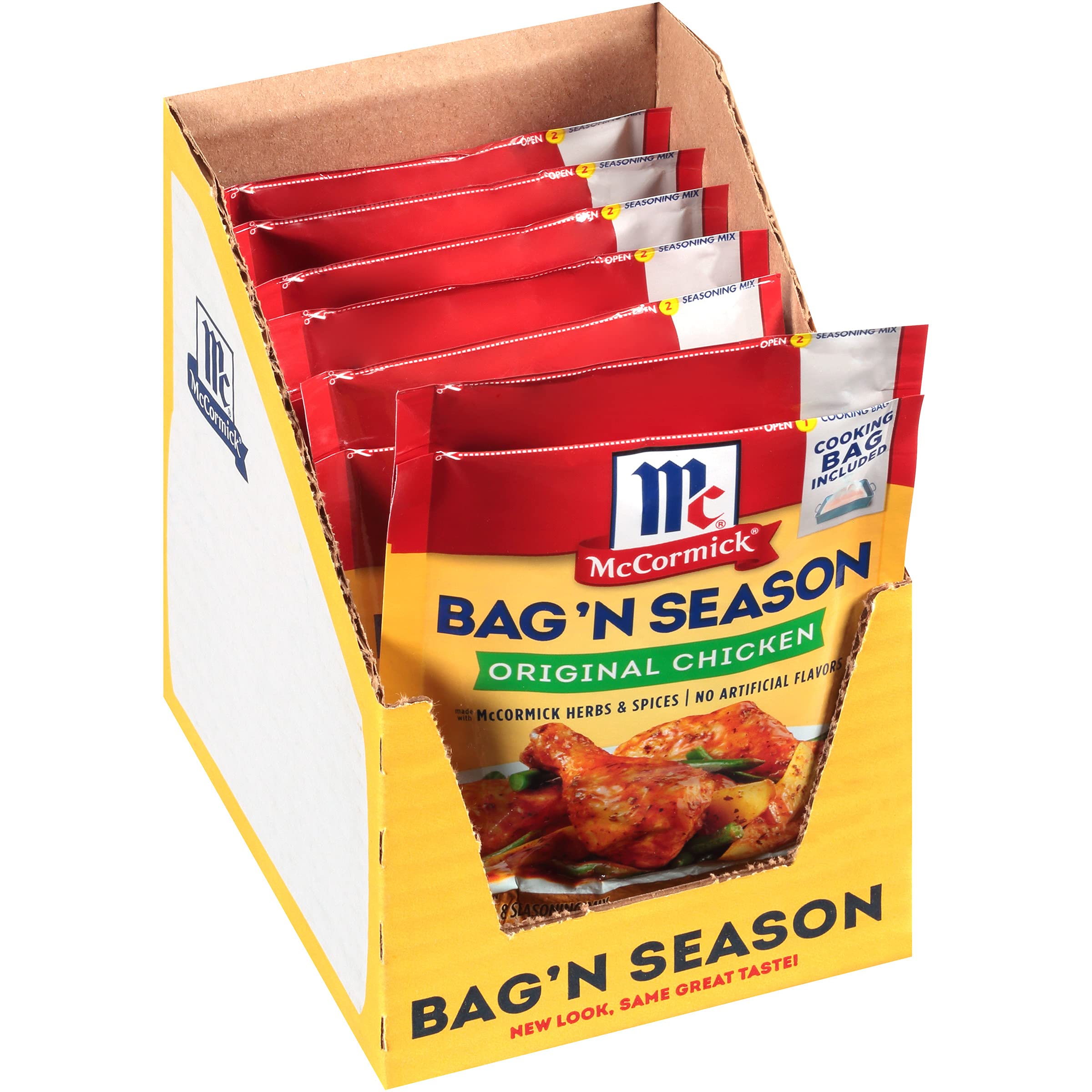 McCormick Bag 'n Season original chicken bag close-up for easy weeknight dinners