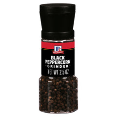 McCormick Black Peppercorn Grinder on counter ready for everyday cooking
