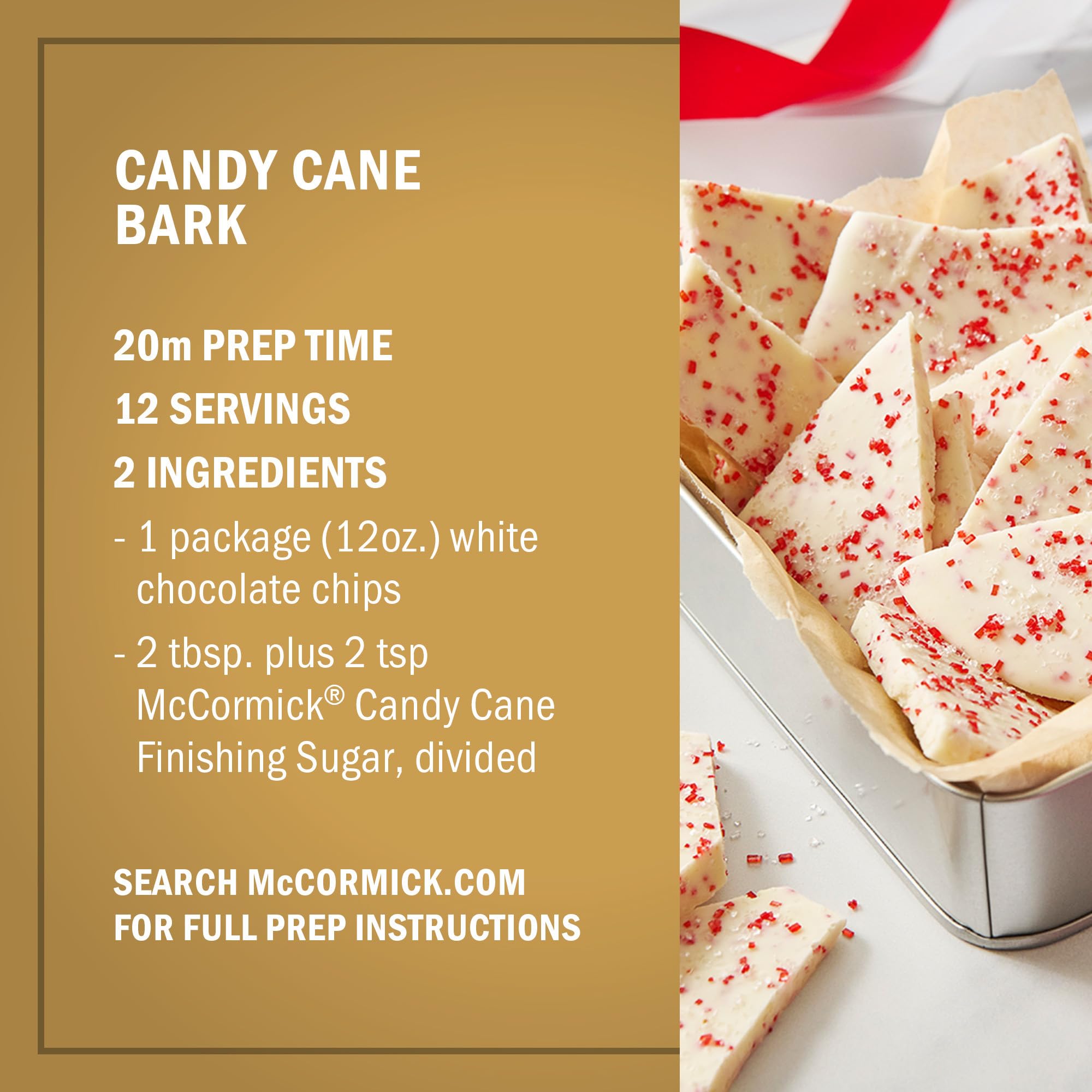 Gift-packaged McCormick Candy Cane Finishing Sugar for holiday gifting
