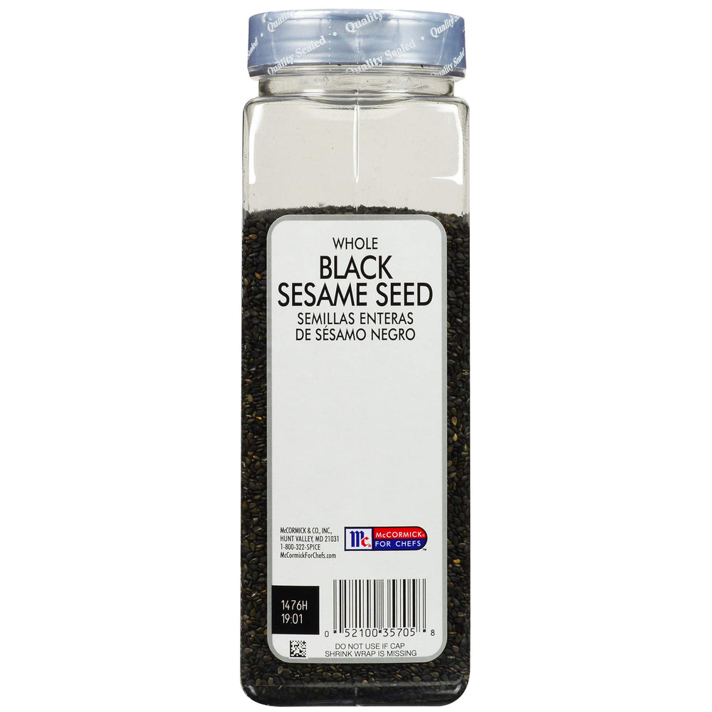 Kosher-certified McCormick Culinary seeds with no added MSG on the label