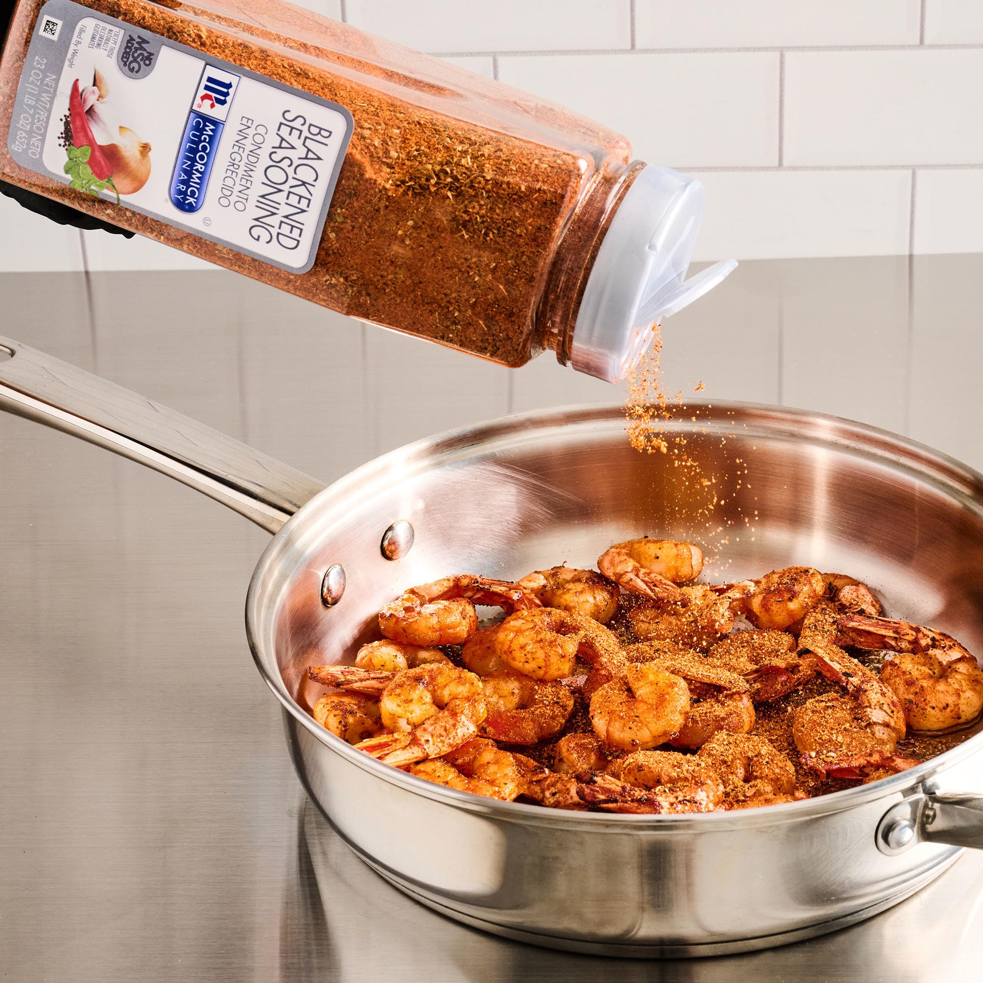 McCormick Culinary Blackened Seasoning on roasted nuts creates extra zing