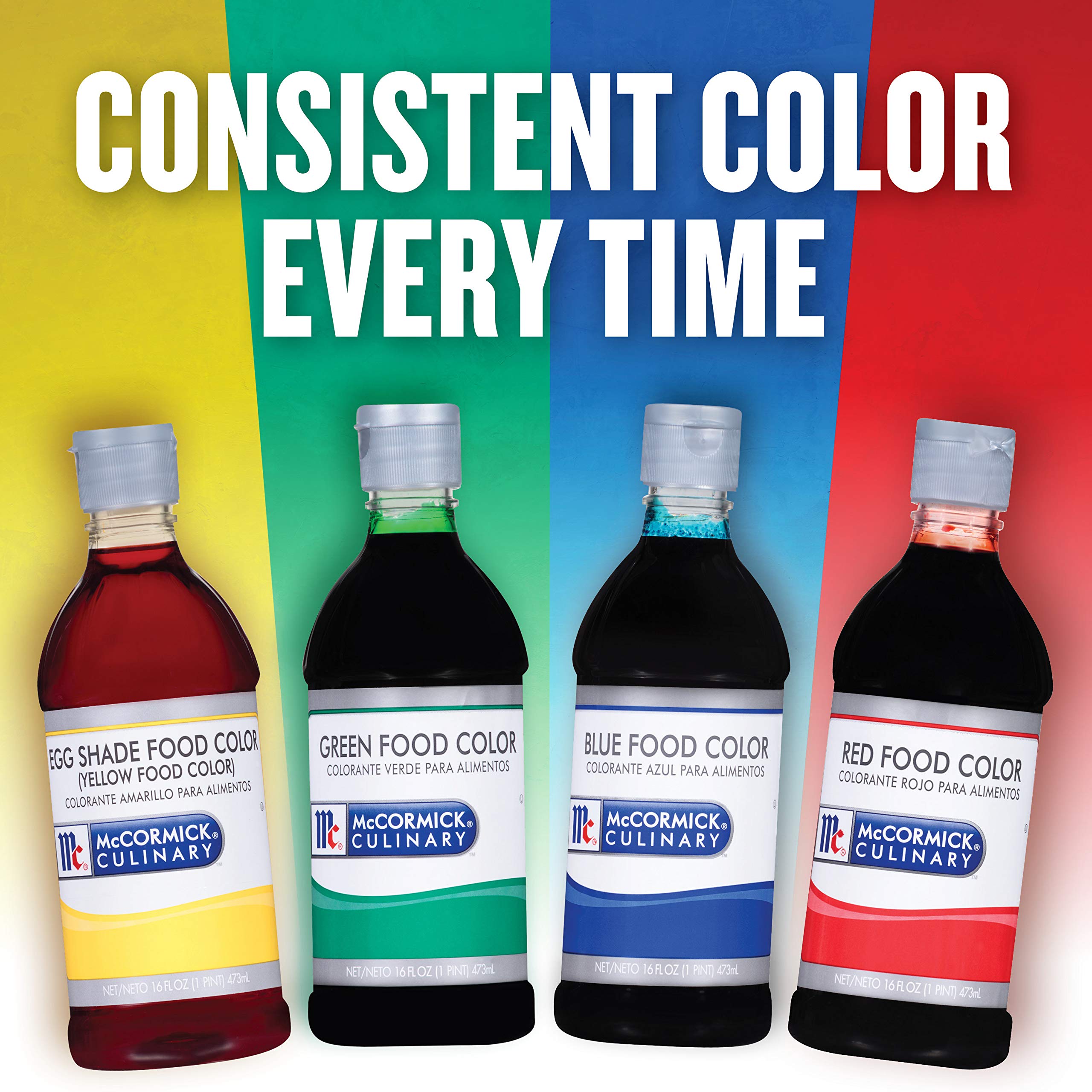 Blue beverage colored with McCormick Culinary dye for striking drinks.