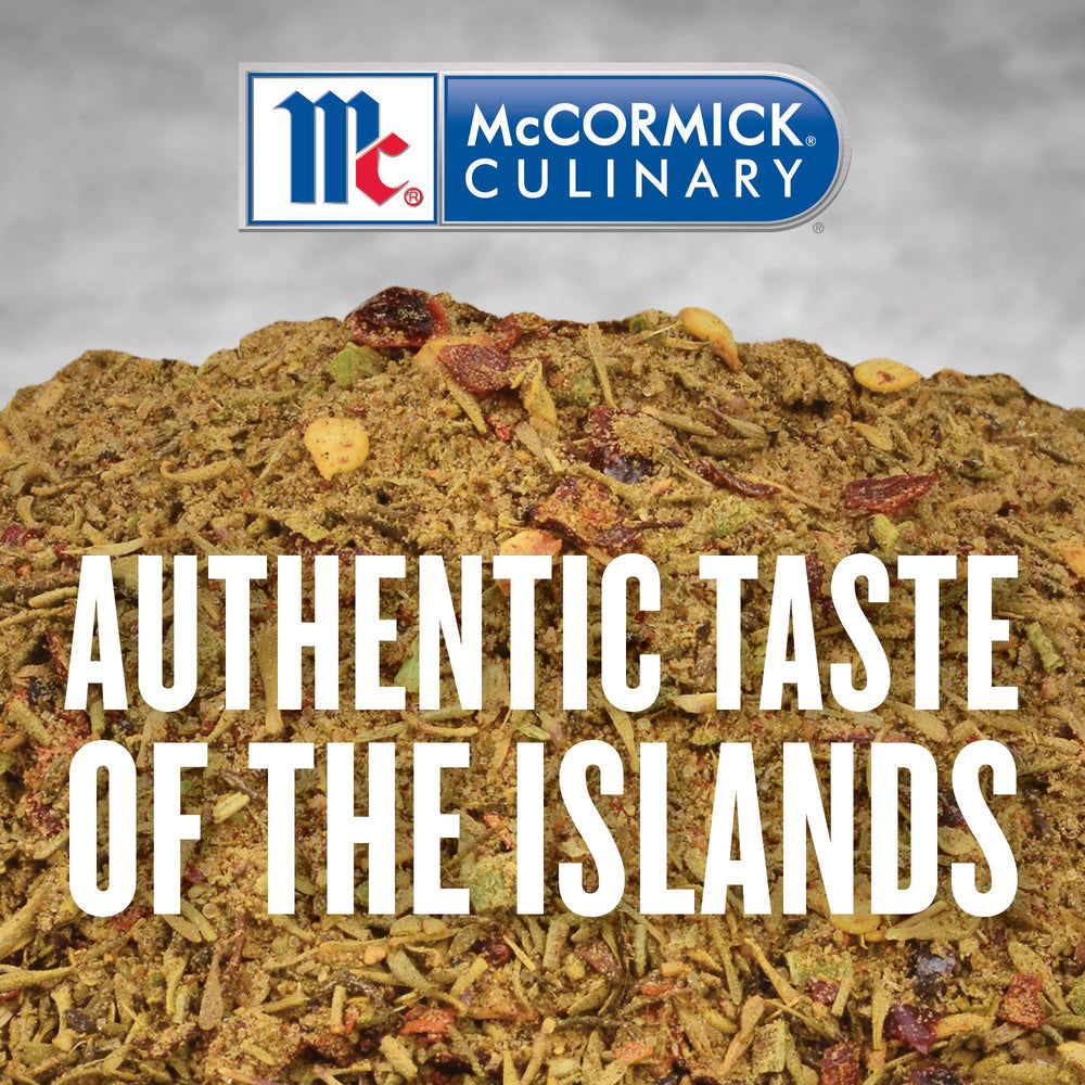 McCormick Culinary closeup of allspice and thyme reveals Caribbean depth in jerk blend.