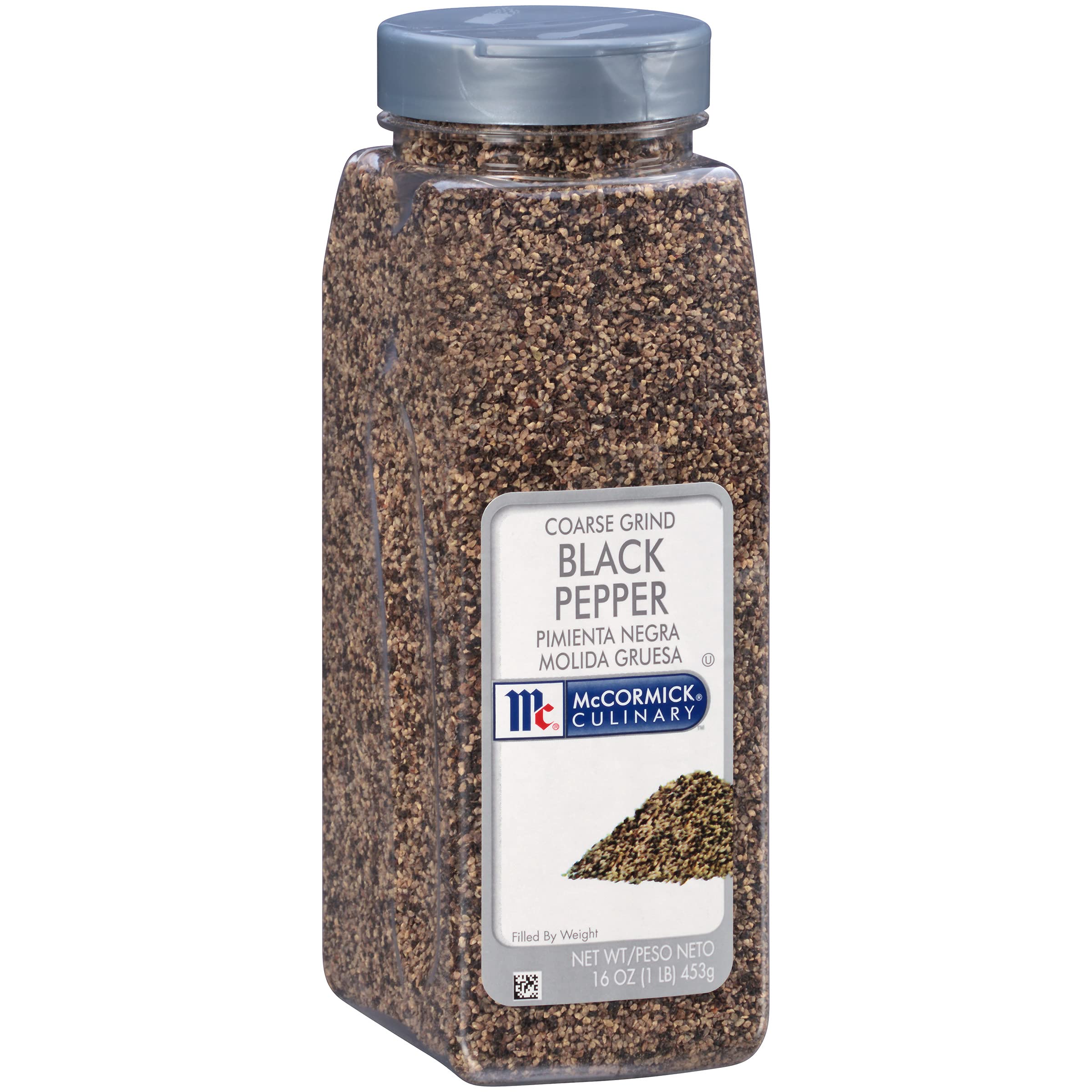McCormick Culinary coarse grind black pepper bottle ready for chef-grade seasoning.