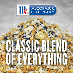 McCormick Culinary Everything Bagel Seasoning seeds close-up enhancing savory dishes.