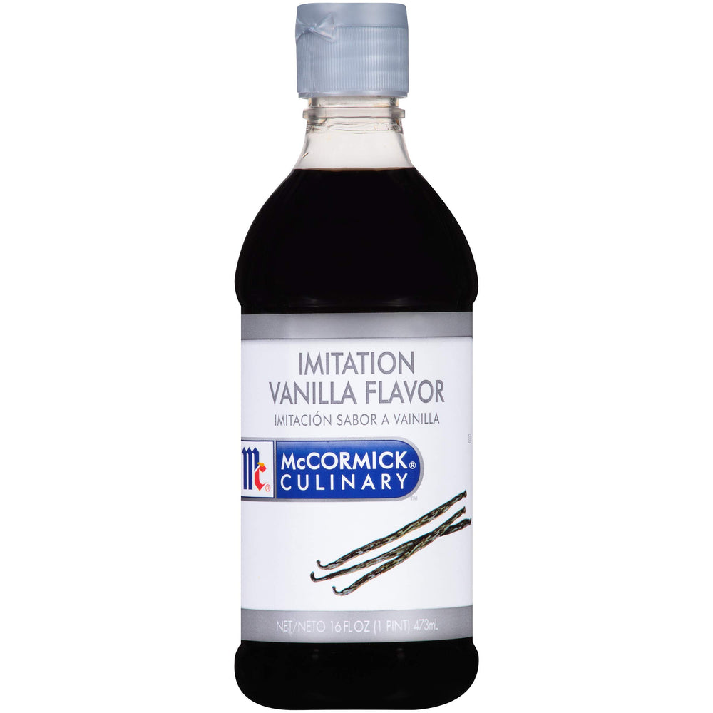 McCormick Culinary imitation vanilla bottle front, ready to boost baked goods.