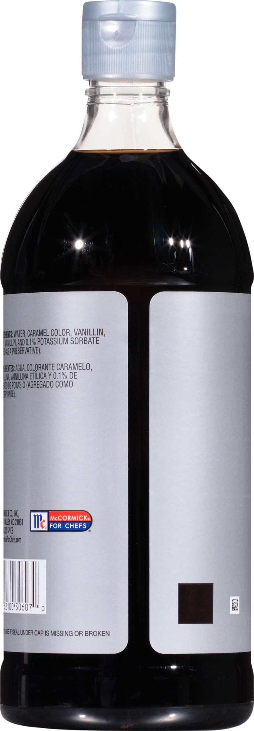 McCormick Culinary imitation vanilla being poured; ideal for quick breads and beverages.