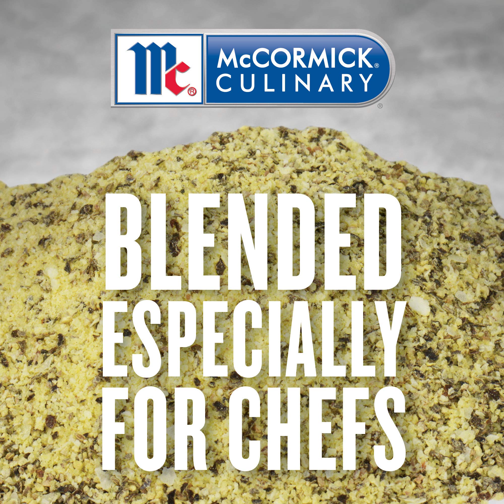 McCormick Culinary Lemon Pepper Seasoning Salt dusting vegetables to brighten flavor.