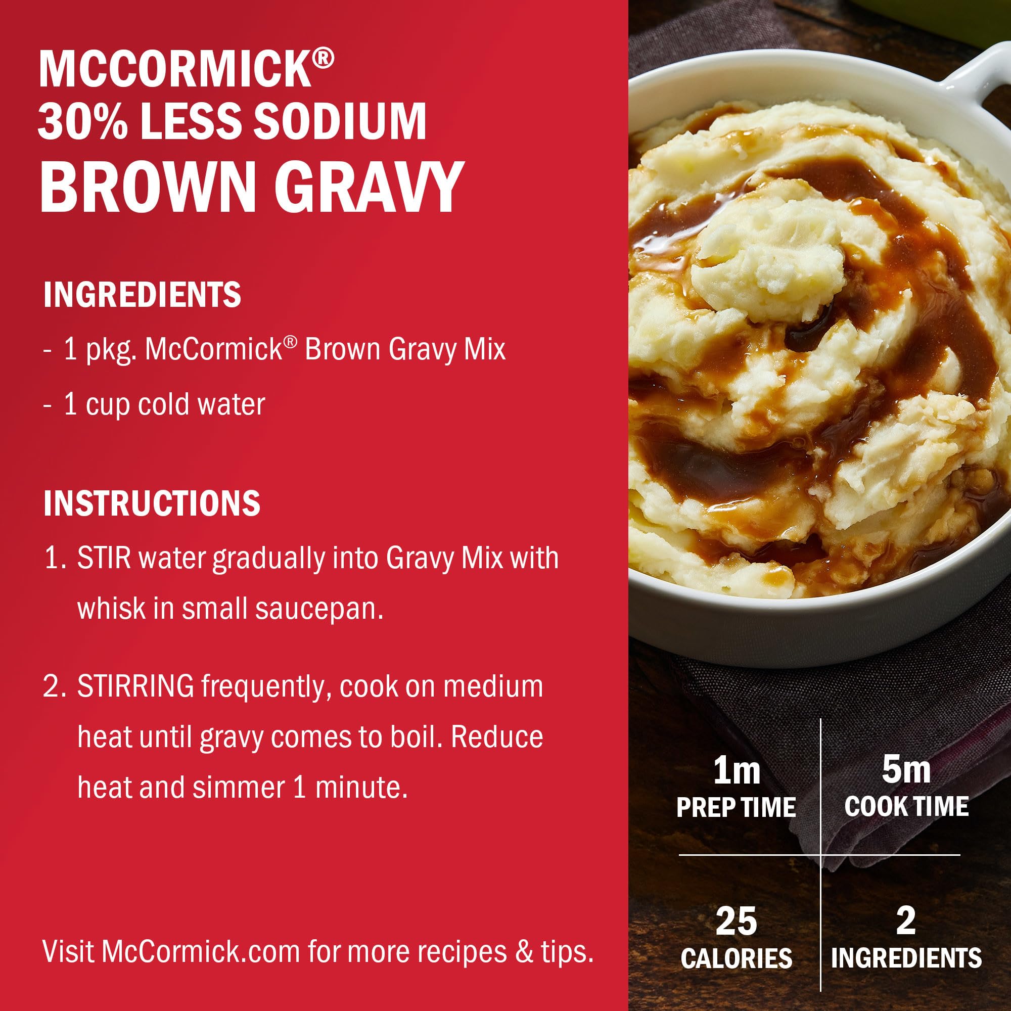 5 minute prep with a kitchen timer and gravy.