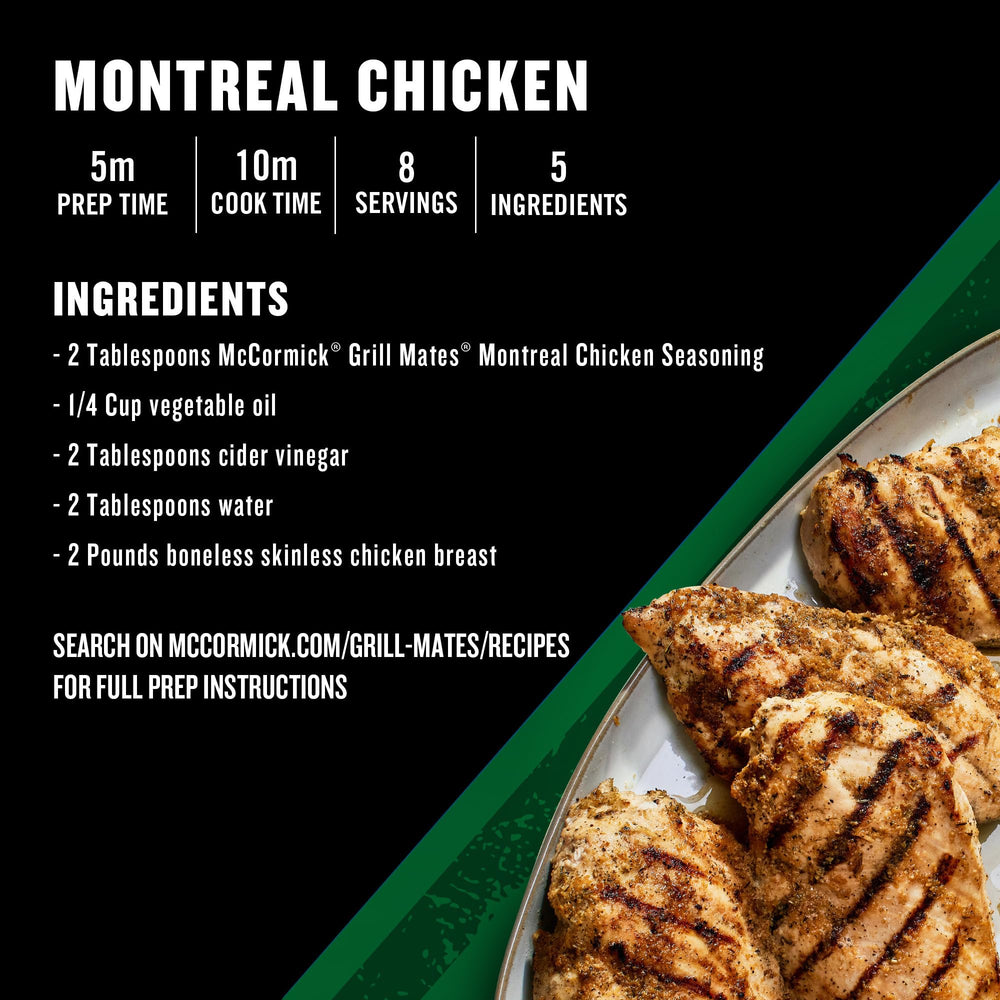 McCormick Grill Mates Montreal Chicken Seasoning on kitchen scale signals value