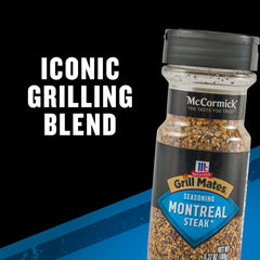 McCormick Grill Mates Montreal Steak Seasoning pour shows quick, even coverage.