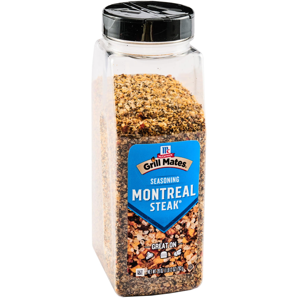 McCormick Grill Mates Montreal Steak Seasoning bottle ready to season steaks