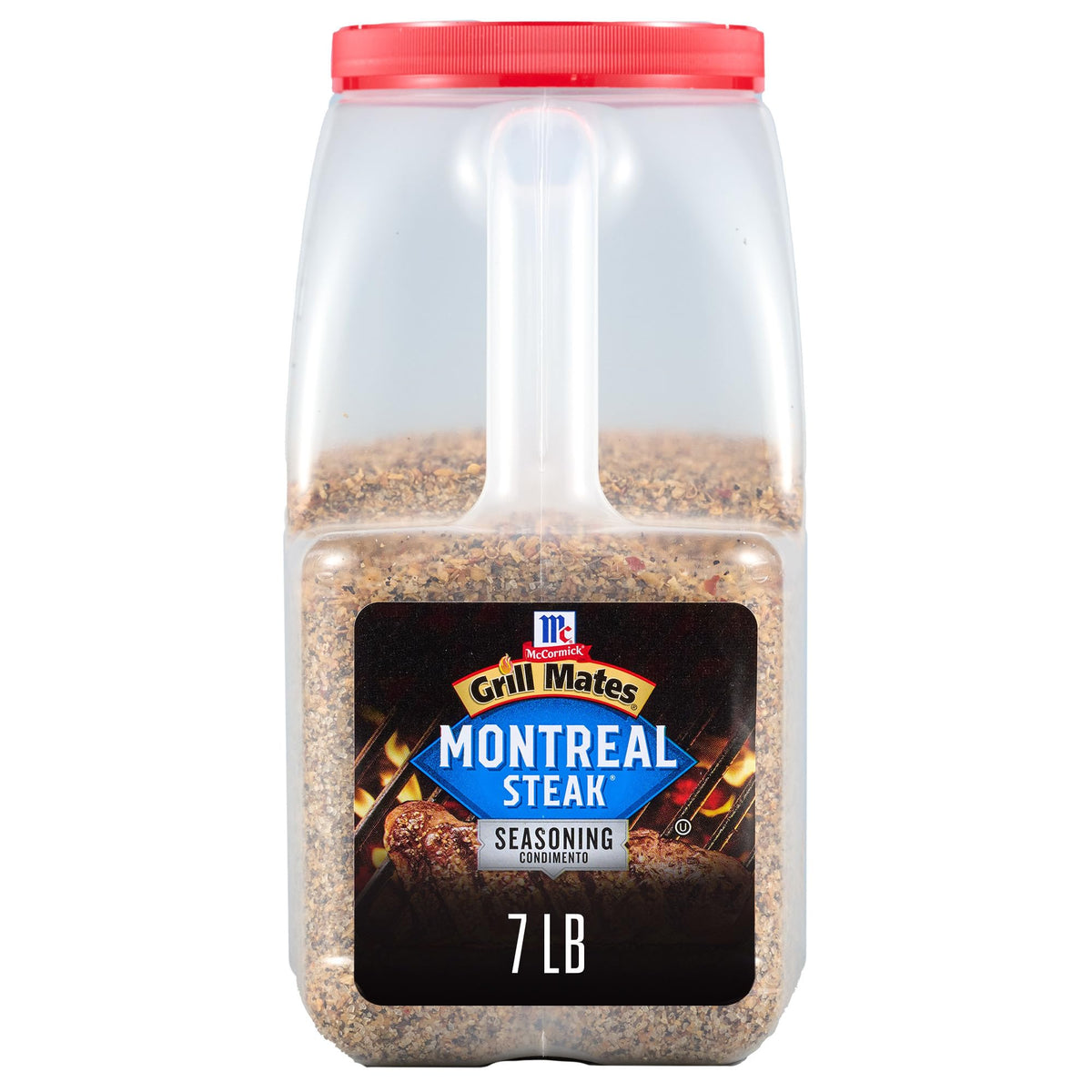 McCormick Grill Mates Montreal Steak Seasoning jar front label for bold flavor