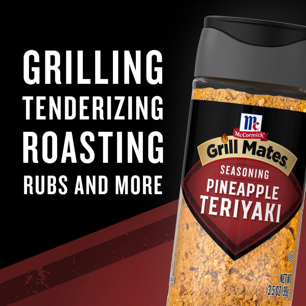 McCormick Grill Mates Pineapple Teriyaki grill-marked meats show premium sear.