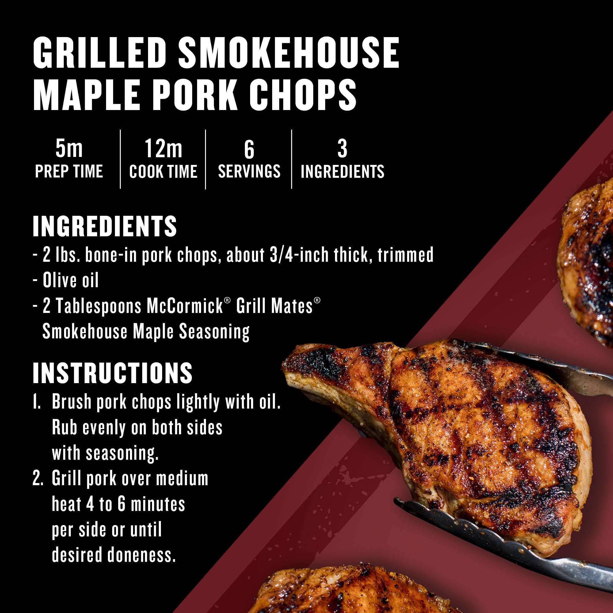 McCormick Grill Mates Smokehouse Maple on seafood for enhanced aroma.