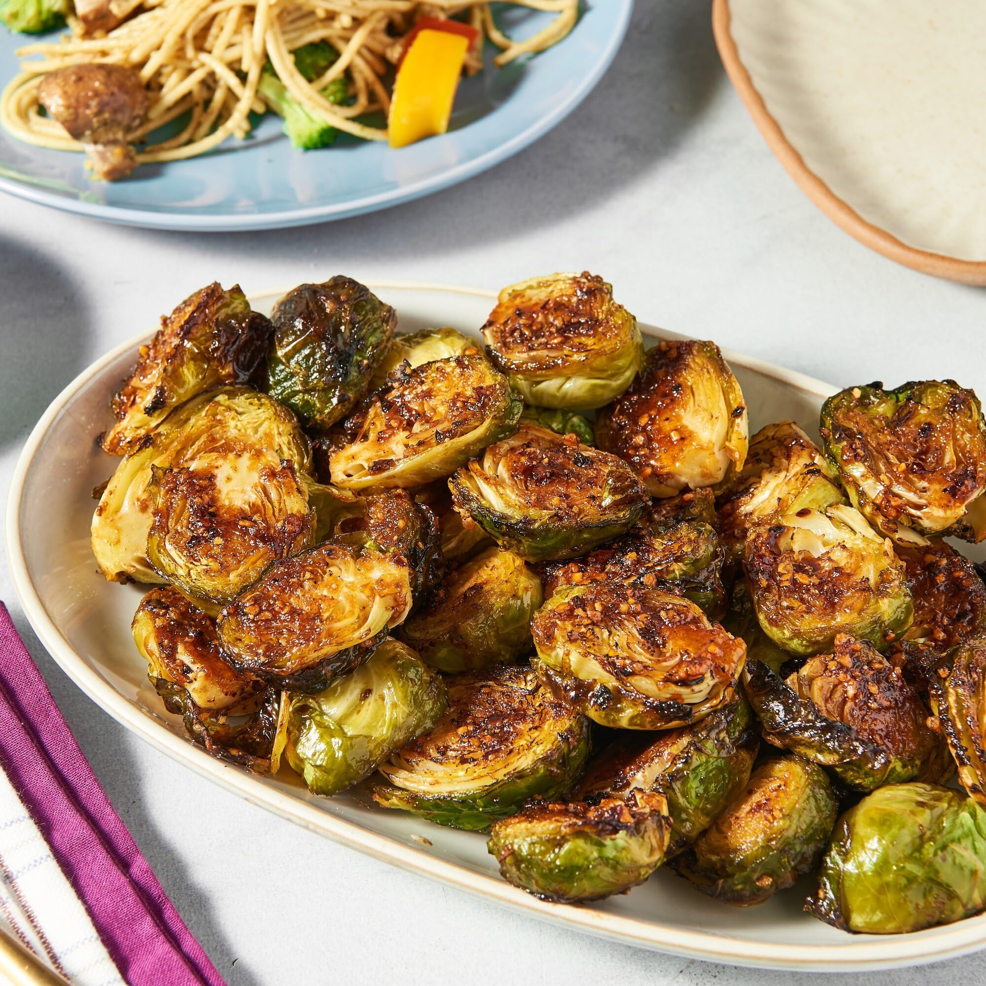 McCormick Like Sweet Like Smoky air fryer Brussels sprouts ready in minutes.