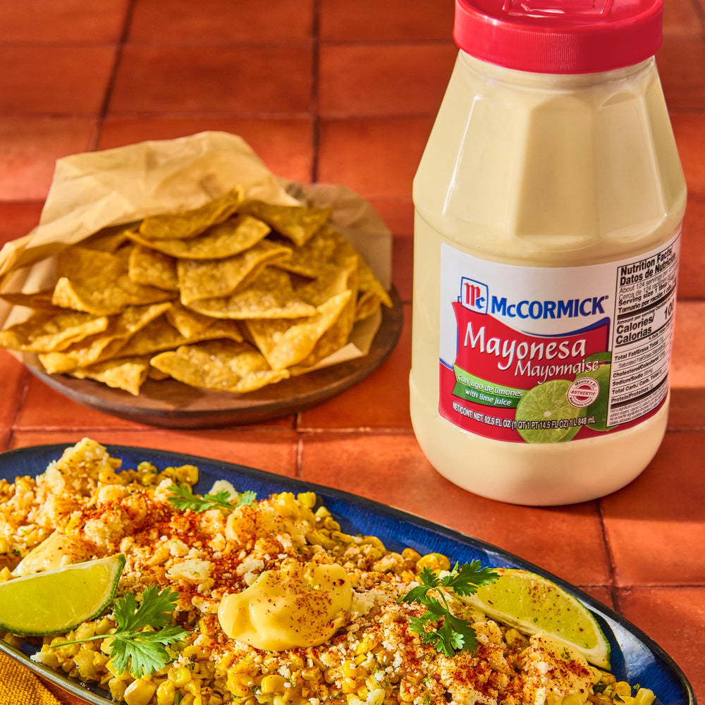 Burritos drizzled with McCormick Mayonesa lime for extra zing