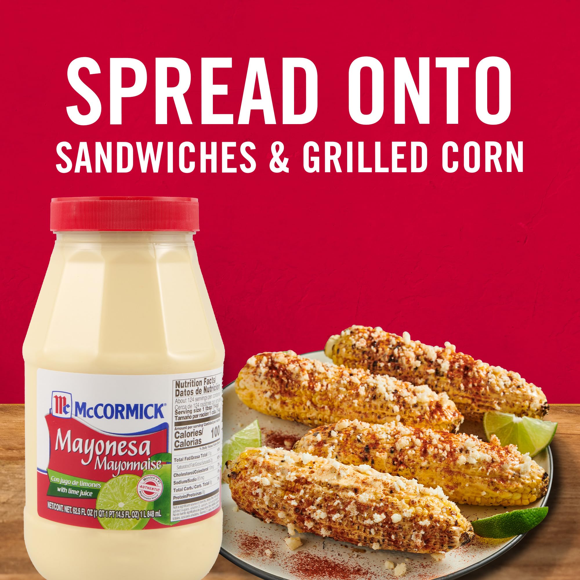 Quesadillas spread with McCormick Mayonesa lime improves texture and tang