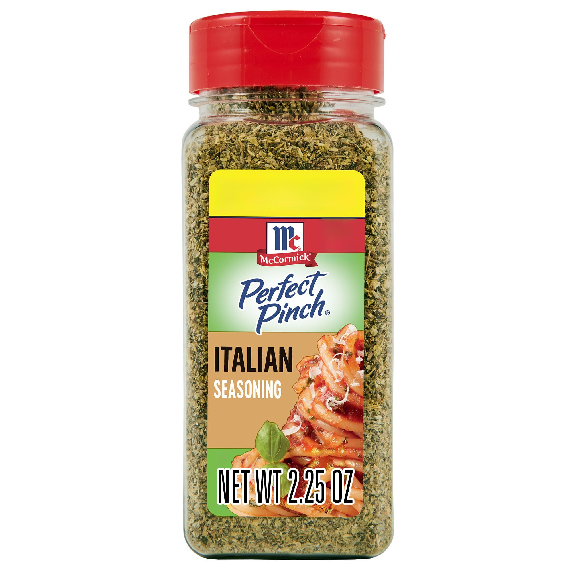 McCormick Perfect Pinch Italian Seasoning tin adding authentic Italian flavor to chicken.