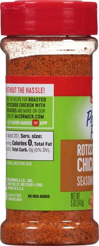 McCormick Perfect Pinch Rotisserie Chicken Seasoning enhances chicken salad flavor