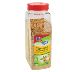 McCormick Perfect Pinch Signature Salt Free Seasoning bottle adds bold, versatile flavor.
