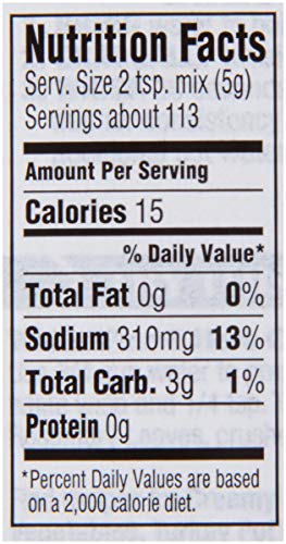 Open packet of McCormick gravy mix showing contents and ingredients.