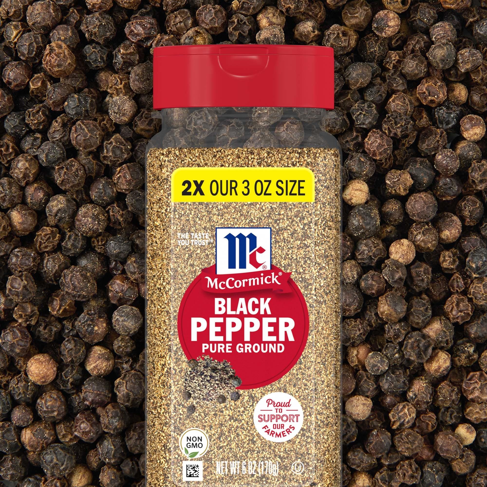 McCormick Pure Ground Black Pepper finishes sauces with aroma