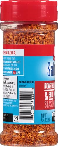 Seasoning sprinkled on pork highlights savory, lower-sodium flavor option