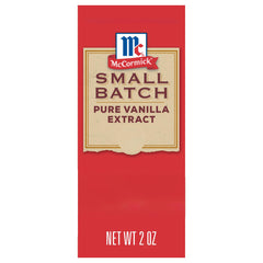 McCormick Vanilla Extract small batch bottle showcases rich aroma ideal for desserts and beverages
