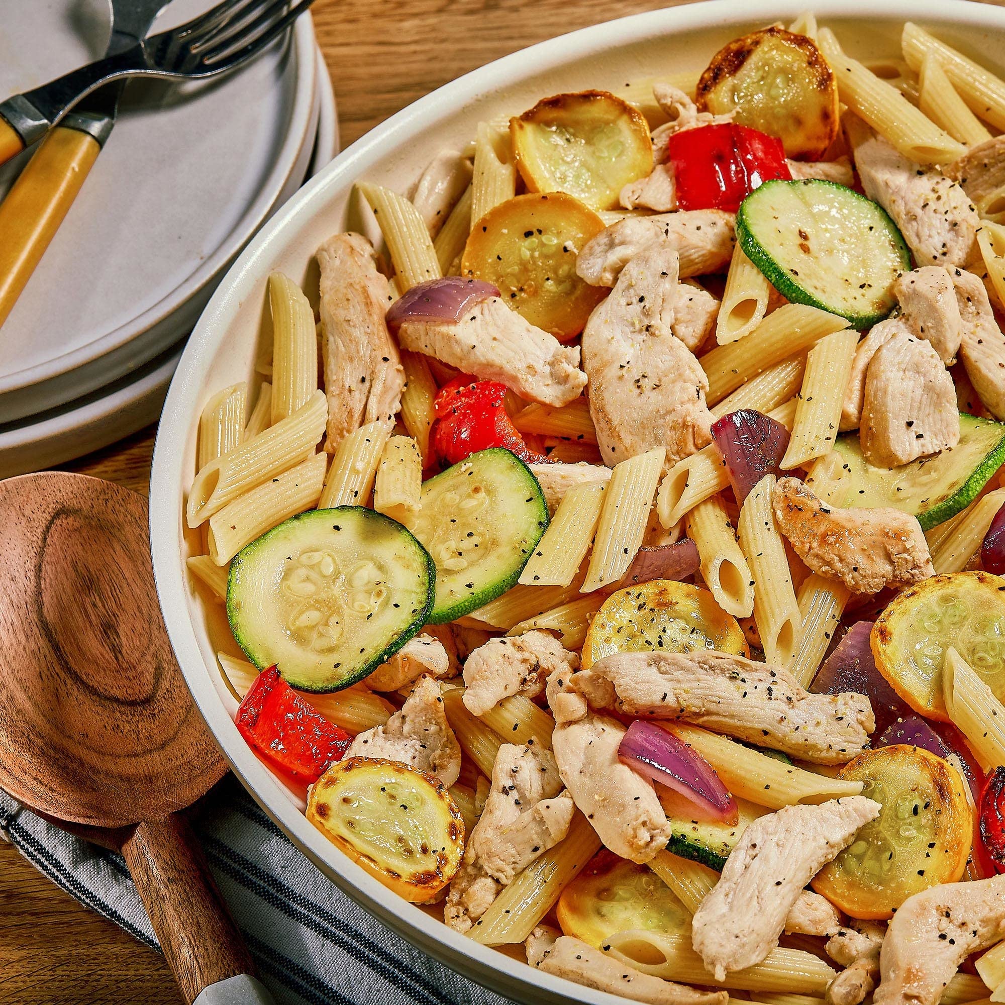Vegetables receive a bold bite with McCormick peppercorns during cooking.