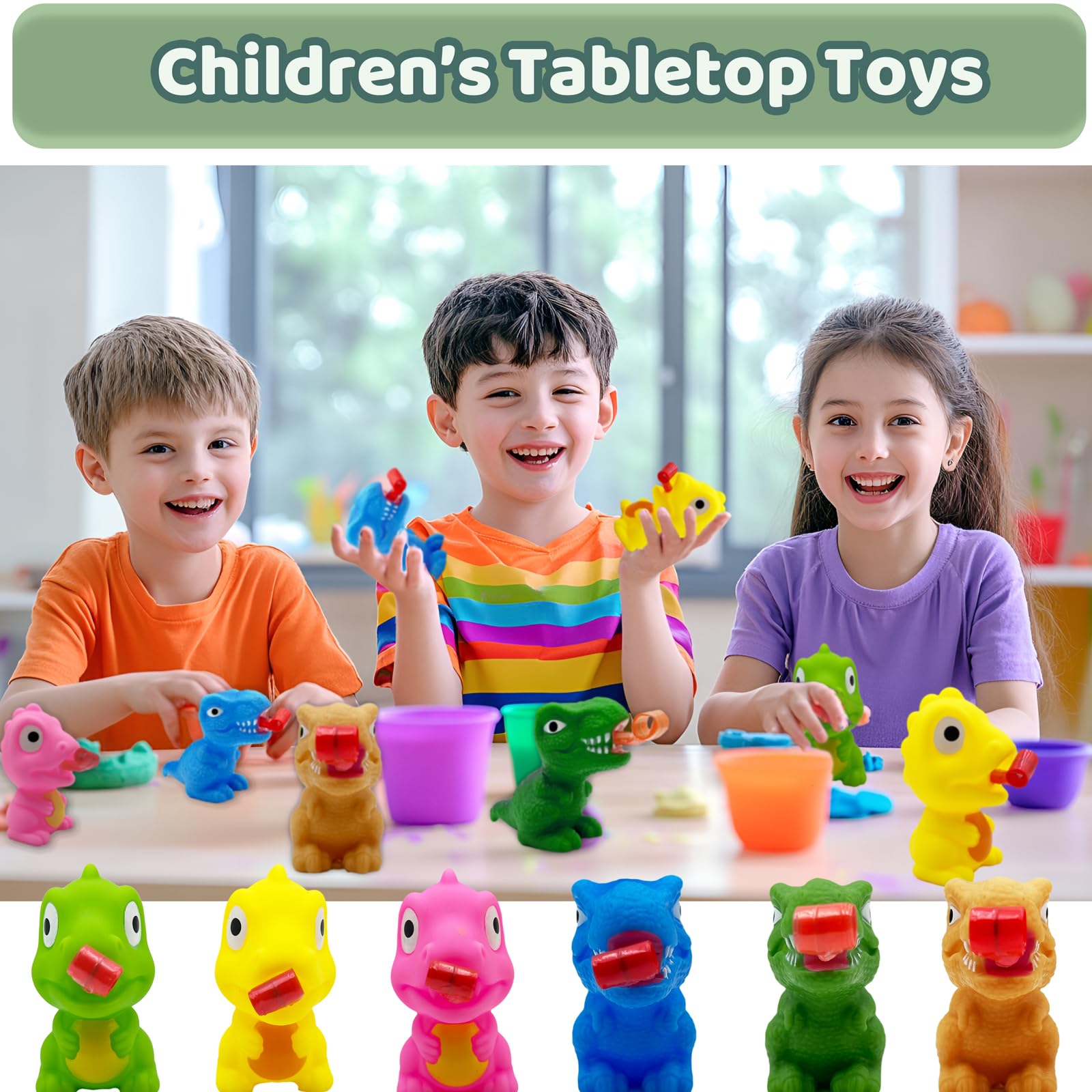 Mchochy dinosaur tongue-out toy dark green durable toy for classroom prizes