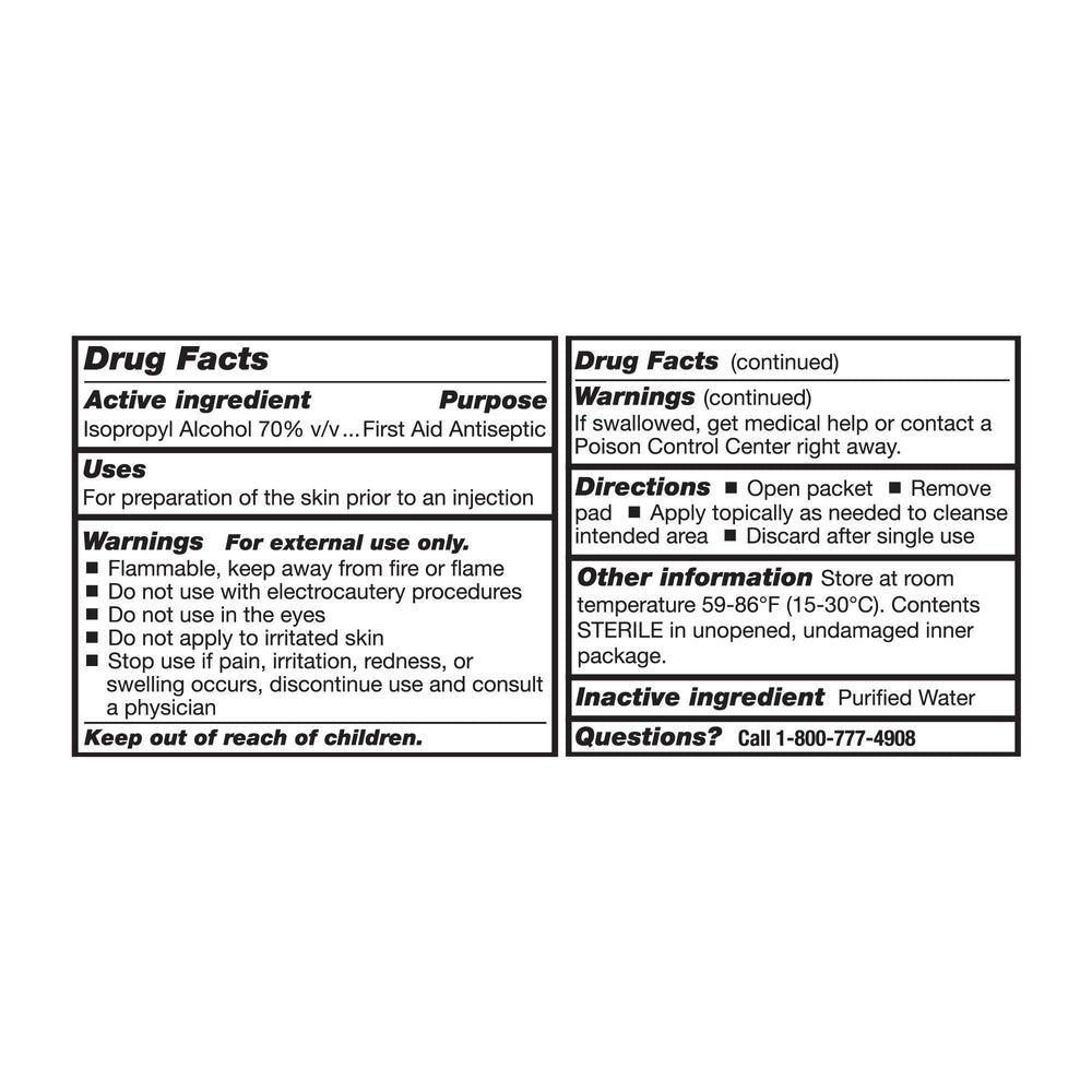 McKesson isopropyl alcohol wipes 2-ply for gentle on-the-go cleansing