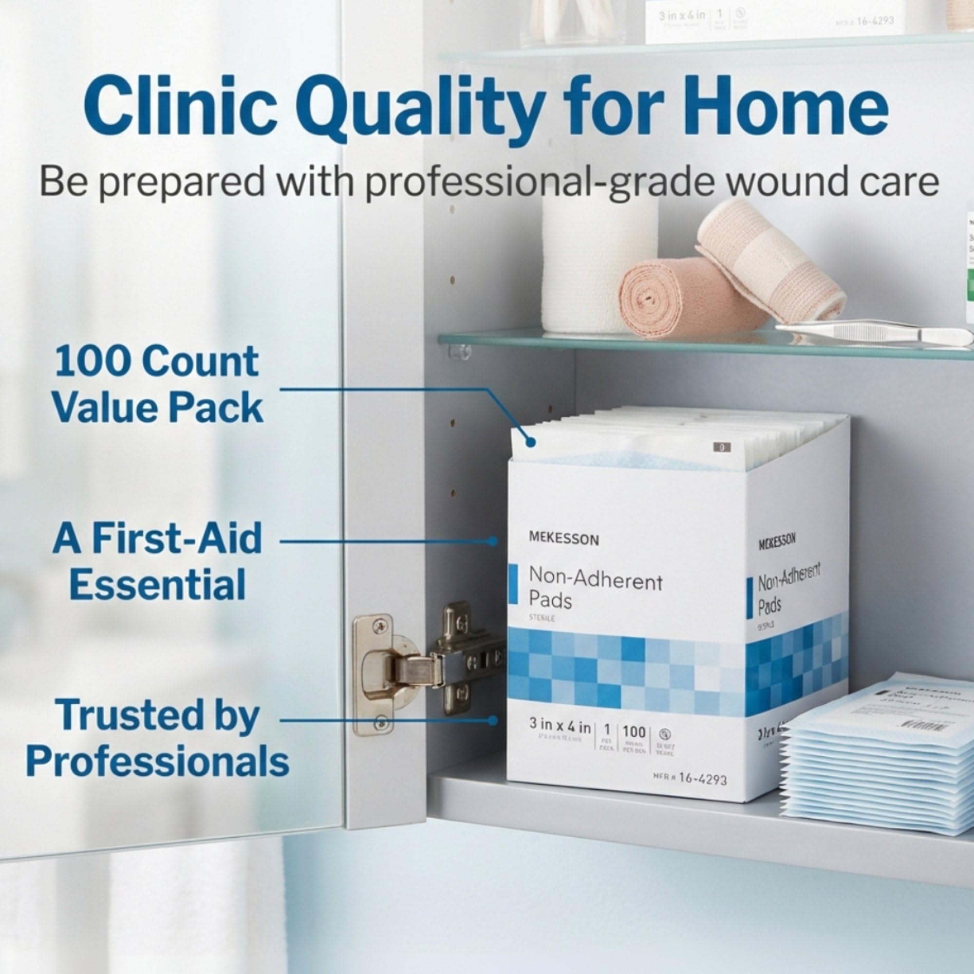 McKesson absorbent-core wound pads draw moisture away from wounds