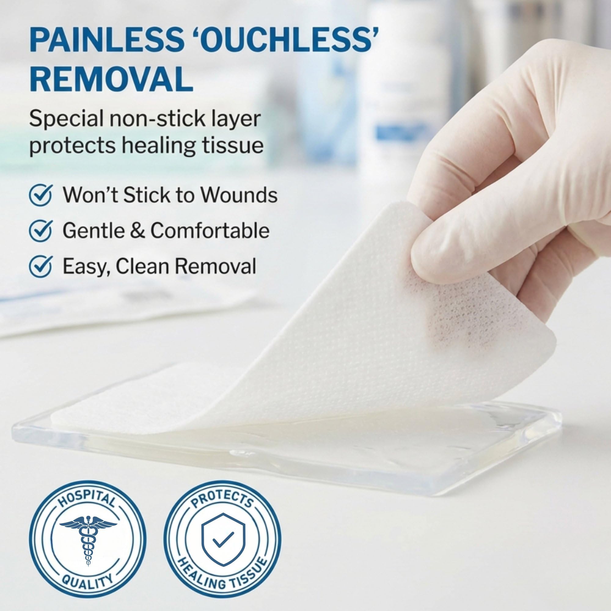 McKesson absorbent wound pad core manages fluids while protecting the wound.