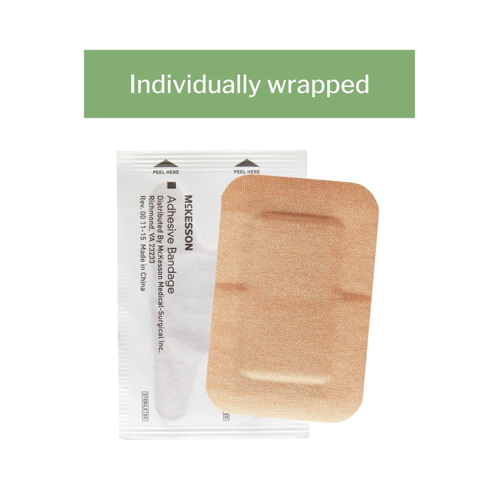 McKesson absorbent non-stick pad closeup supports comfortable protection on skin.