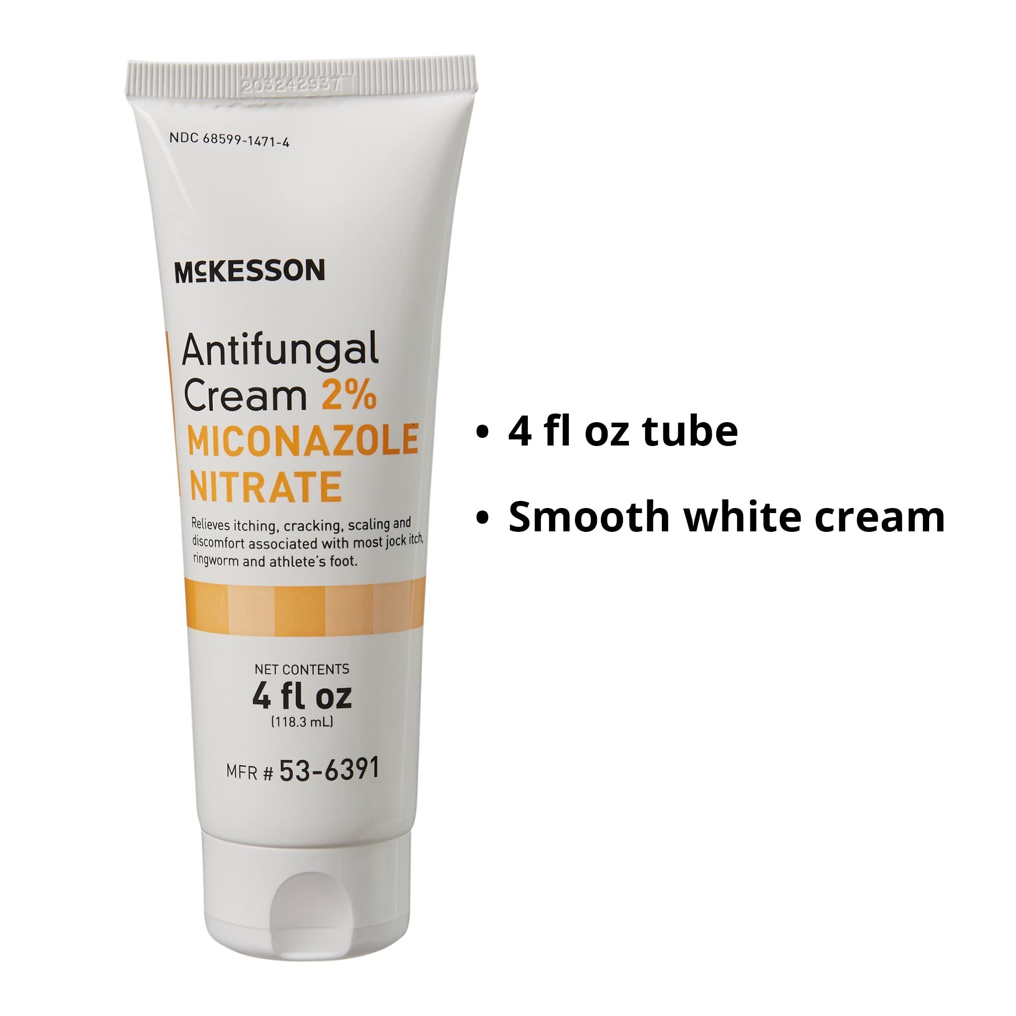 Applying McKesson Antifungal Cream to affected skin areas.