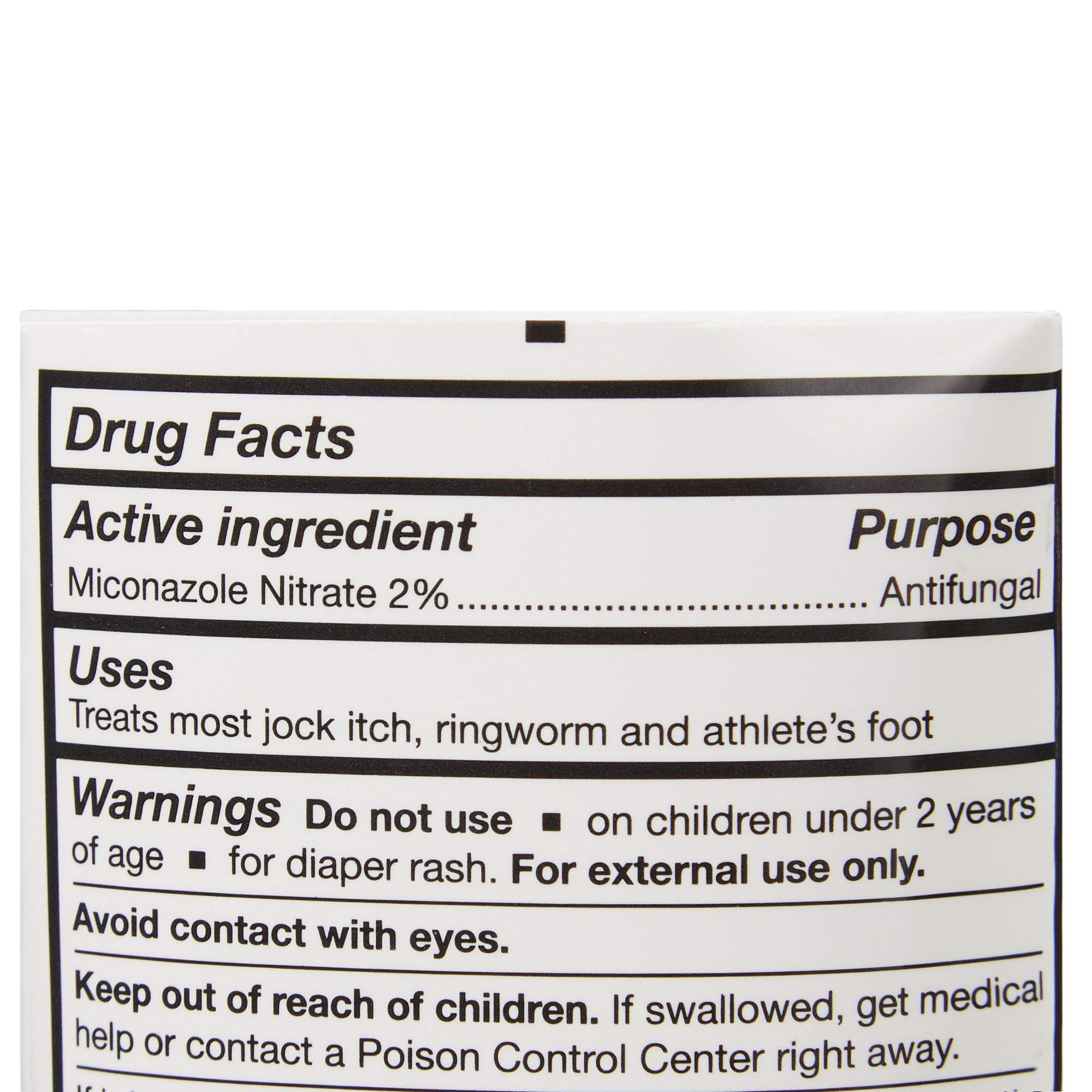 McKesson Antifungal Cream addressing ringworm area with 2% miconazole.