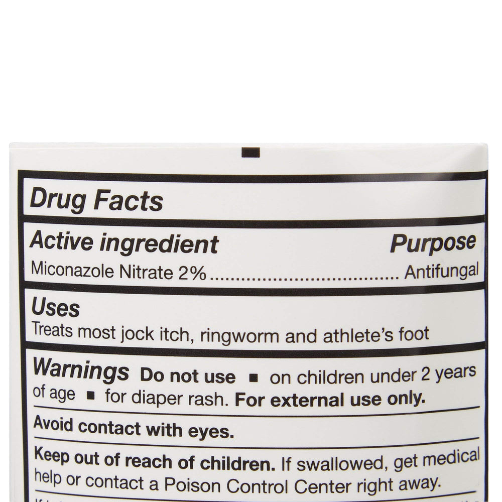 Packaging closeup of McKesson Antifungal Cream emphasizes 4 oz tube for home use.