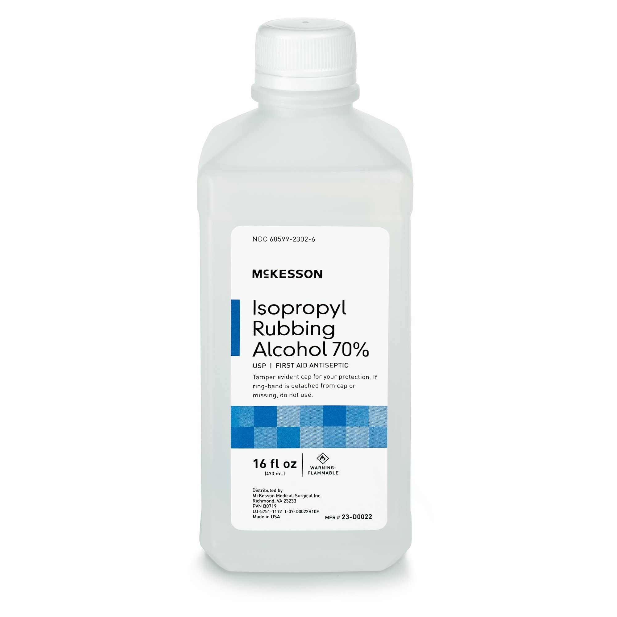 McKesson Isopropyl rubbing alcohol 70% bottle pour for quick minor cleanups