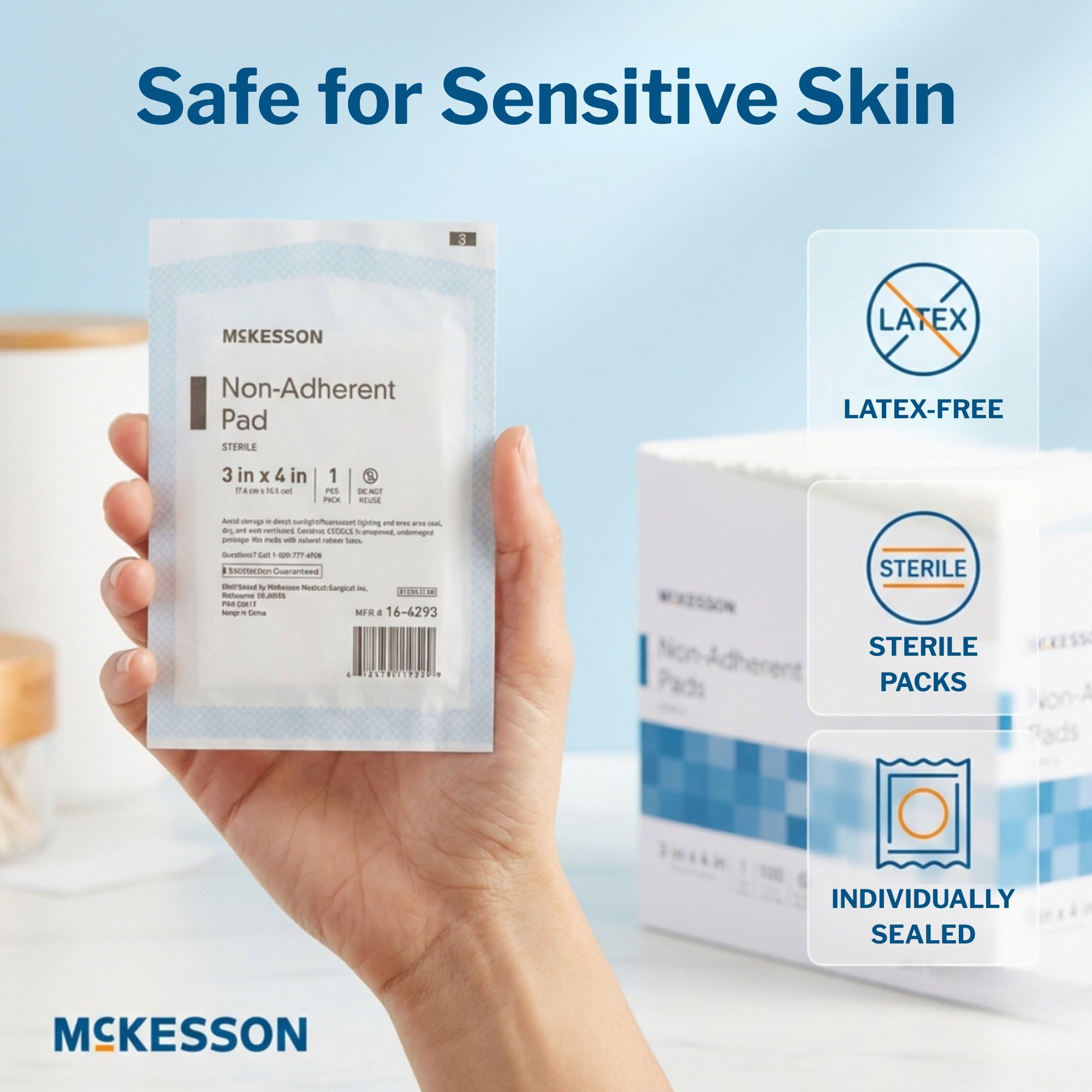 McKesson latex-free wound dressing is gentle on skin