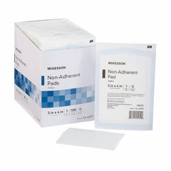 McKesson non-adherent pads 3x4 inch offer painless removal for sensitive wounds