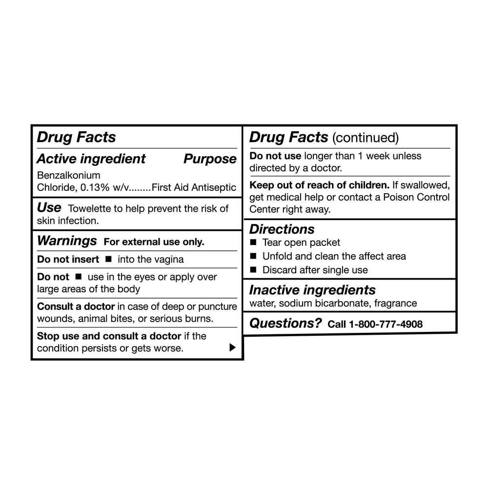 McKesson obstetrical towelettes single-use wipe for gentle perineal care