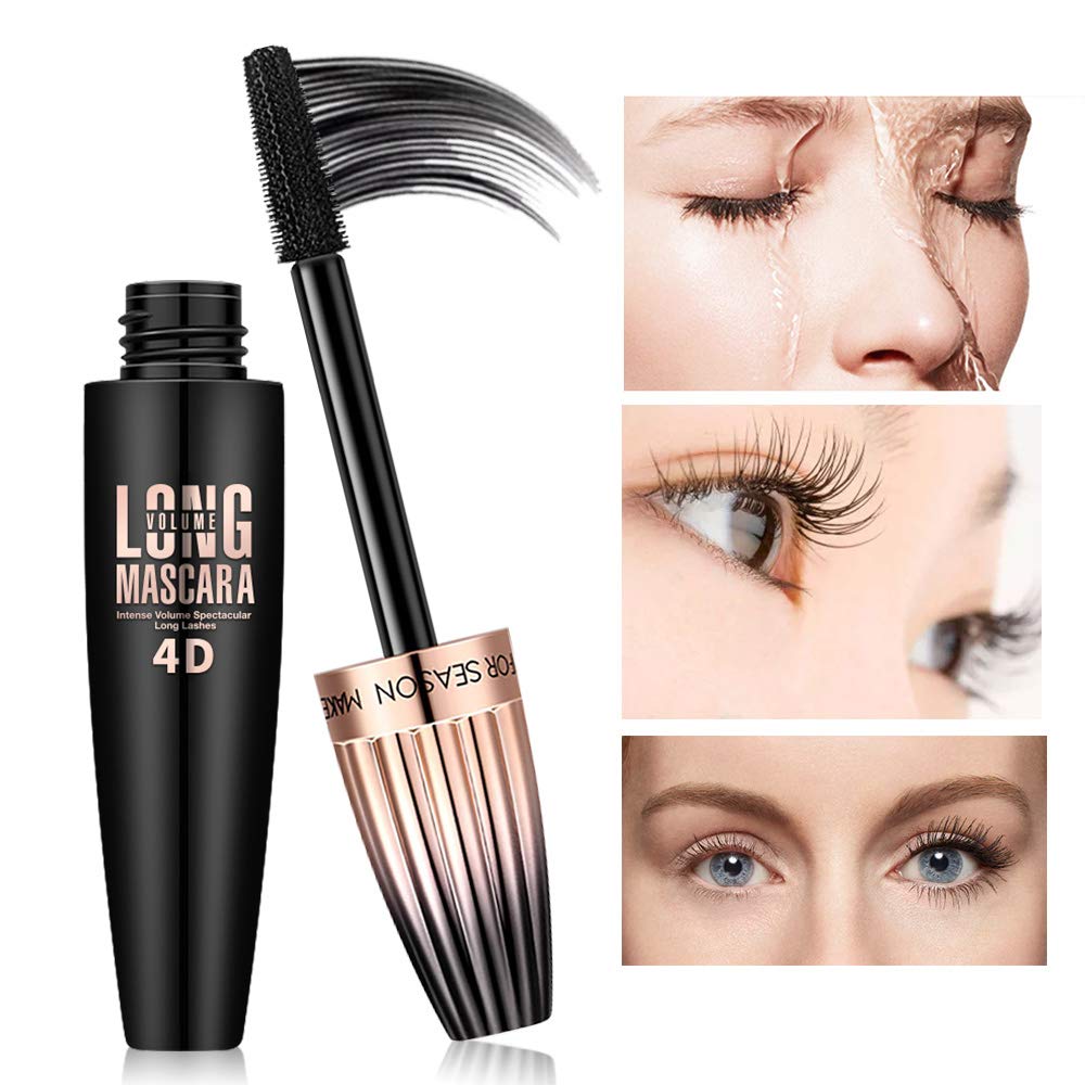 Mcukv 4D Silk Fiber Mascara in natural light shows long-lasting wear potential.