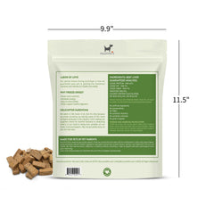 Close-up of single-ingredient McLovin's beef liver treats for dogs.