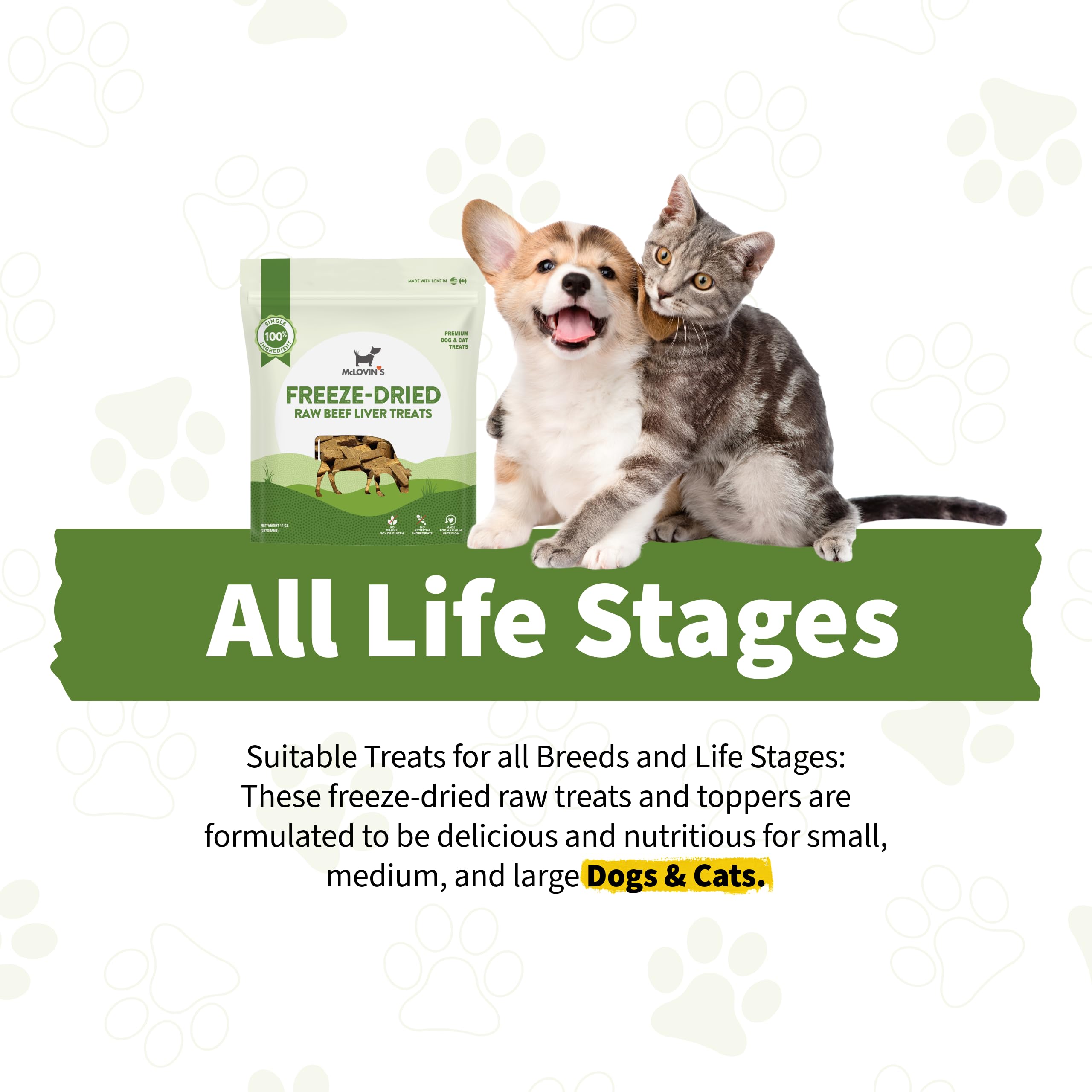 USA and Canada sourcing visible in McLovin's pet treats packaging.