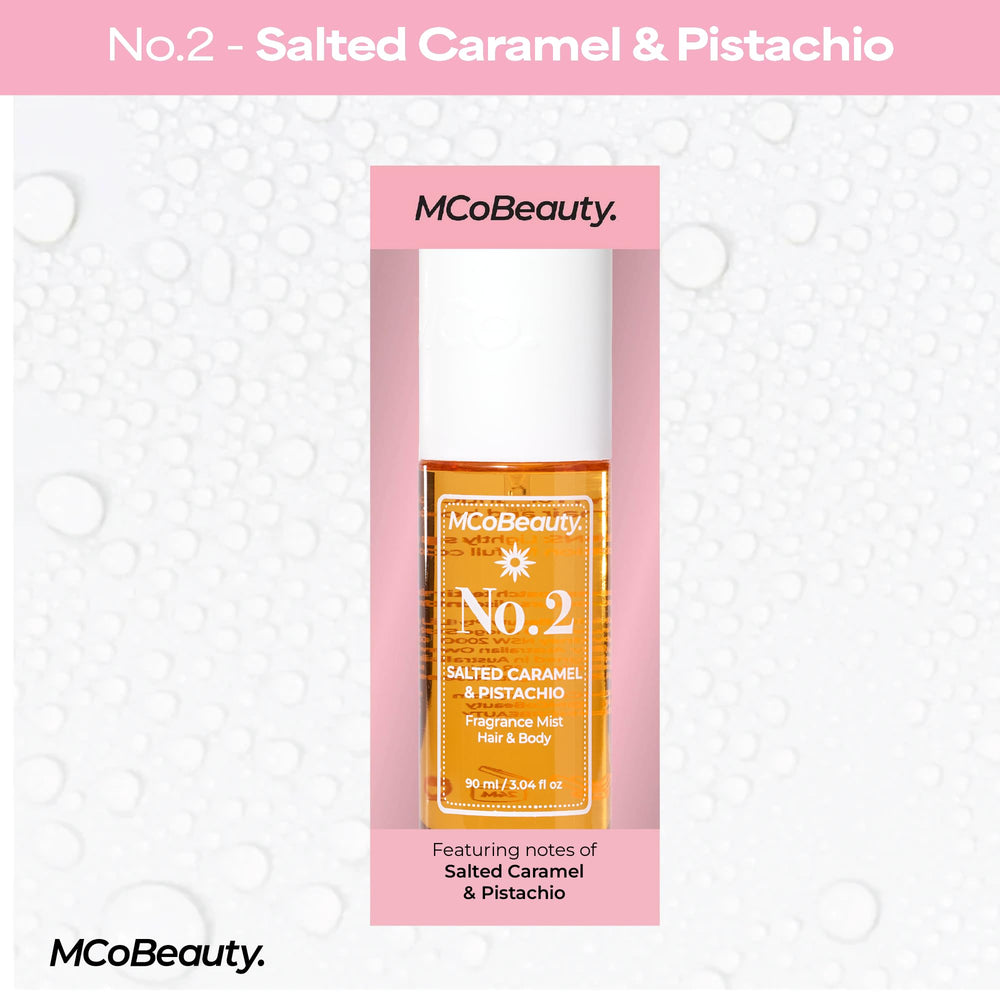 MCoBeauty Fragrance Mist No. 2 caramel-vanilla base adds subtle depth.