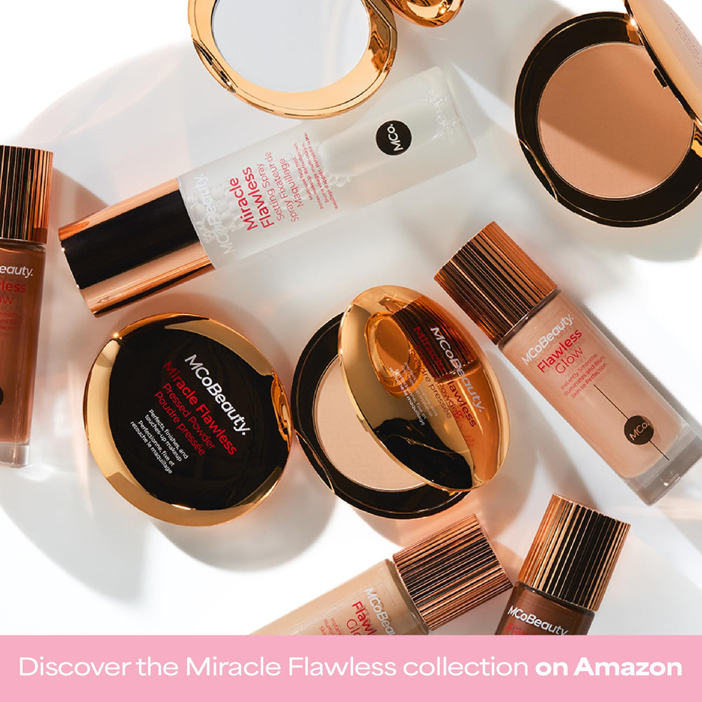 MCoBeauty Miracle Flawless powder packaging highlights vegan cruelty-free badge.