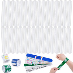 MCPINKY white slap bracelets ready for kids to color and customize.