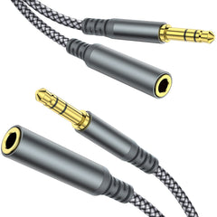 MCSPER Headphone Extension Cable with nylon braided finish for durability and smooth audio transfer